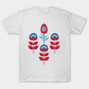 Retro Spring Flowers IV T-Shirt